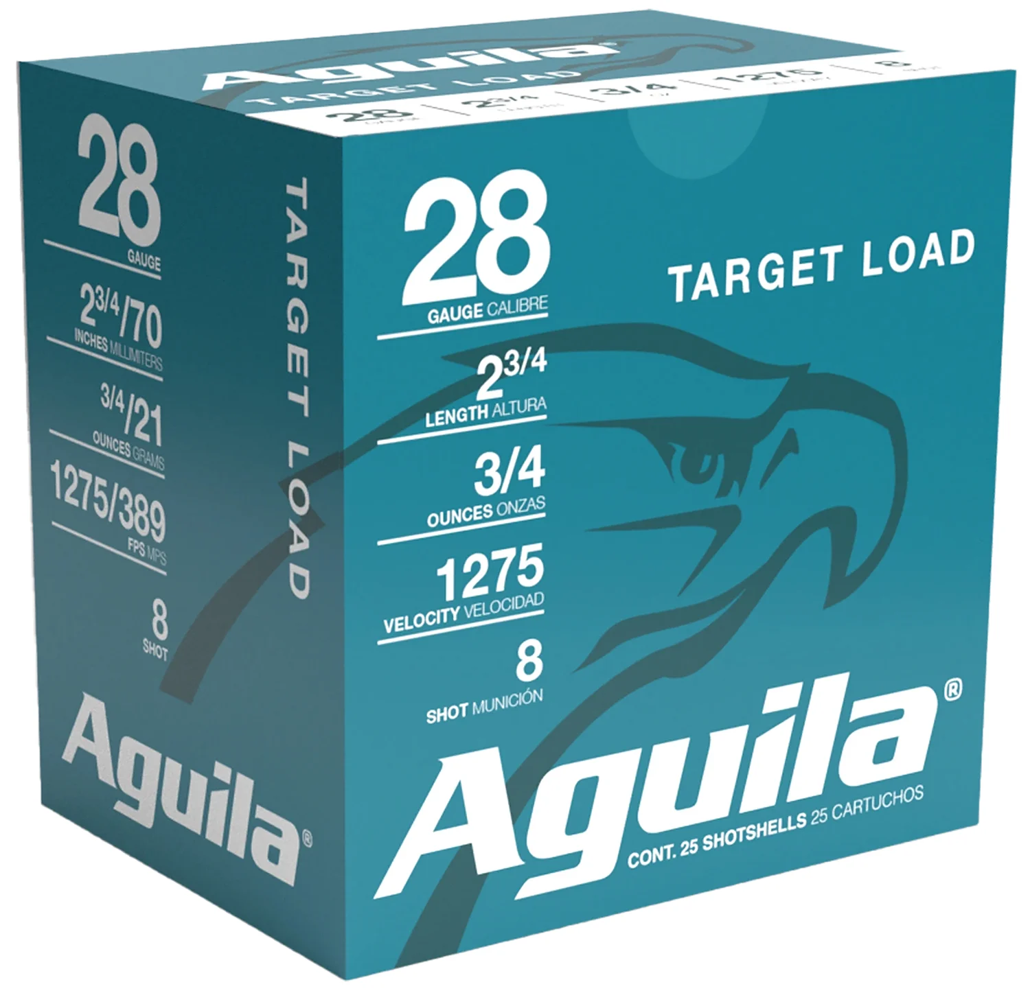 AGUILA 1chb2879 Target Load Competition 28gauge 2.75" 3/4oz 9shot 25 Per Box/20 Case