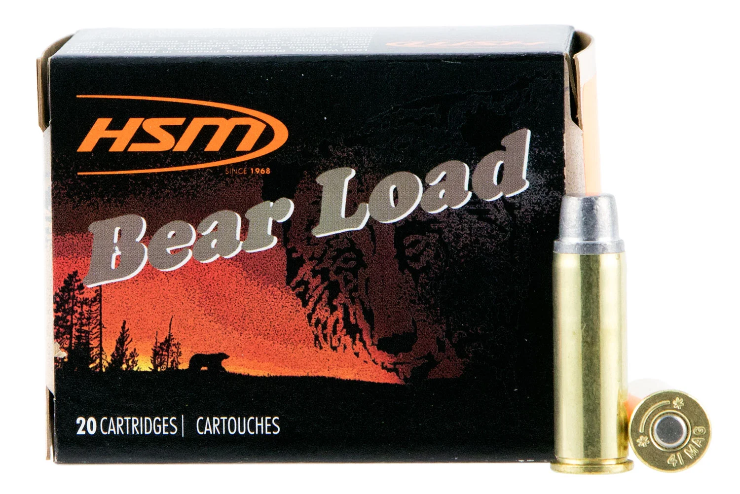 HSM 414n20 Bear Load 41 Rem Mag 230 Gr Semi Wadcutter 20 Per Box/ 20 Case