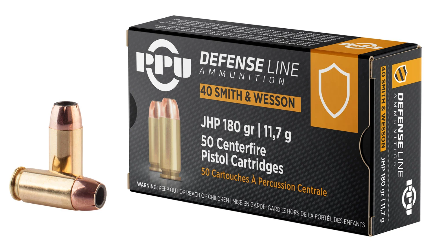 Prvi-Partizan .40 S&W 180gr JHP Brass – 50rd