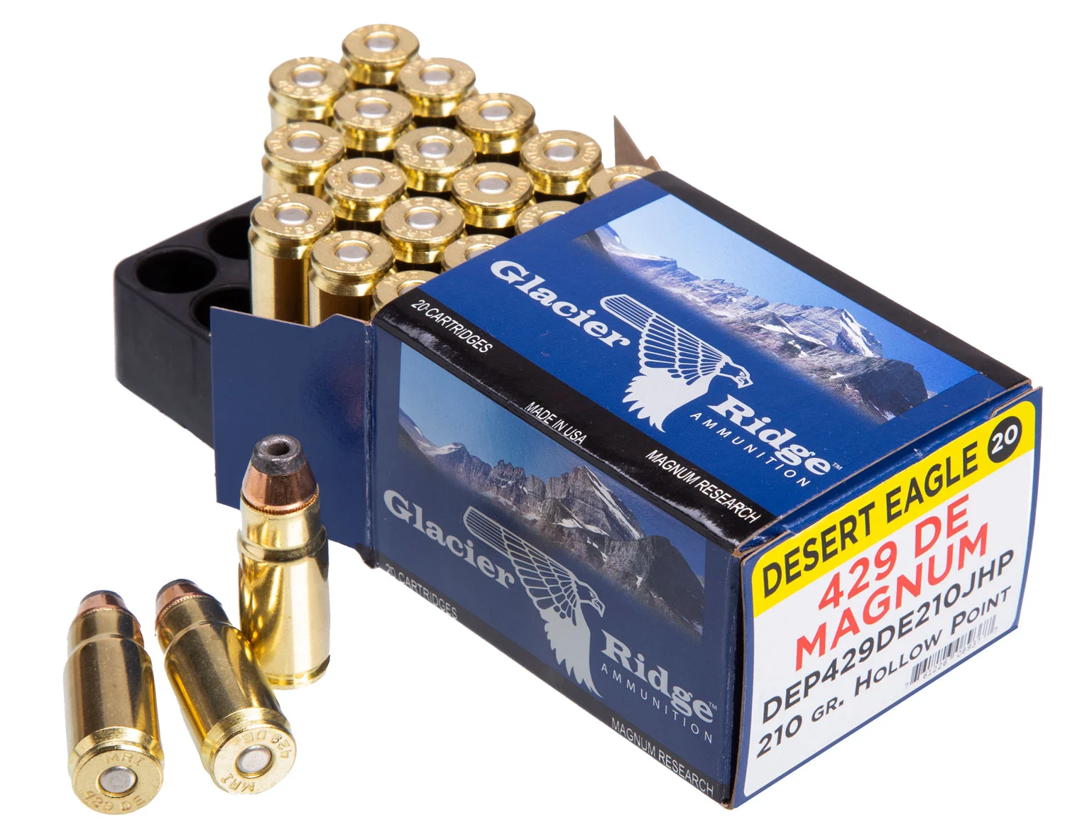 MAGNUM Research Dep429de210j Desert Eagle 429de 210gr Jacketed Hollow Point 20 Per Box/25 Case