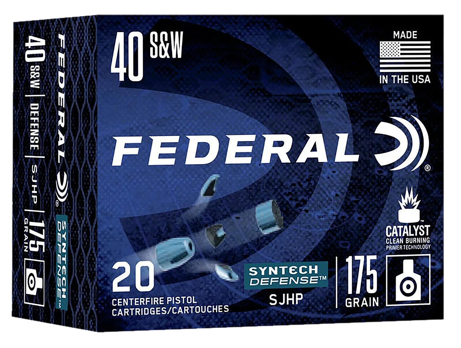Federal .40 S&W 175gr SEGMENTED JACKETED HOLLOW POINT Brass – 20rd