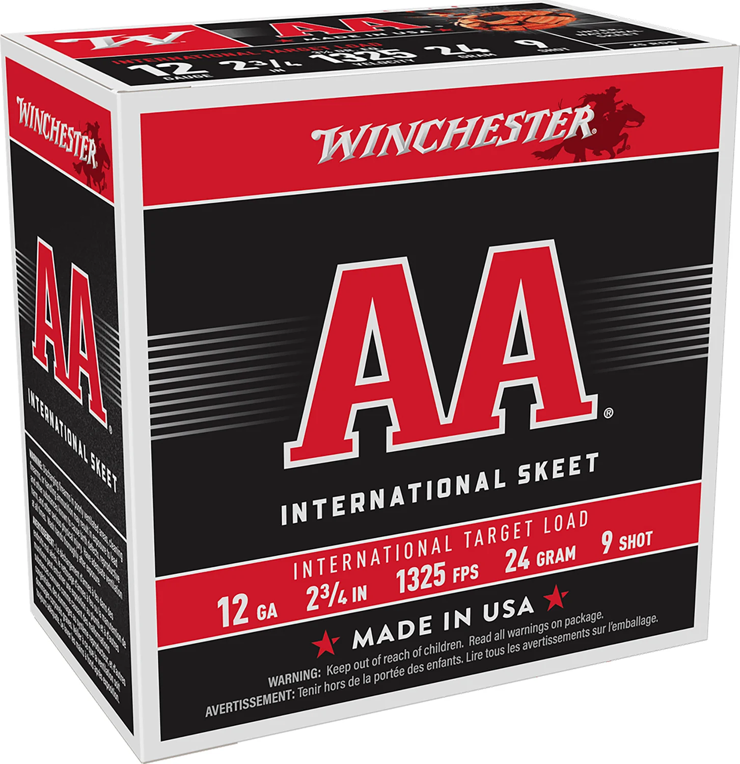 WINCHESTER Ammo Aanl129 Aa International Target 12gauge 2.75" 24gram 9shot 25 Per Box/10 Case