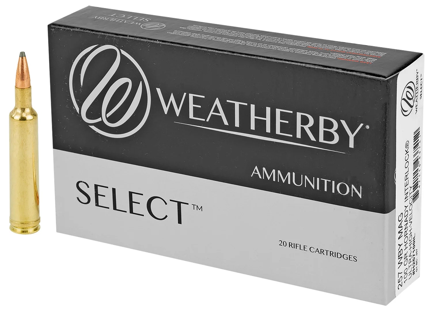 WEATHERBY H257100il Select 257wthbymag 100gr Hornady Interlock 20 Per Box/10 Case