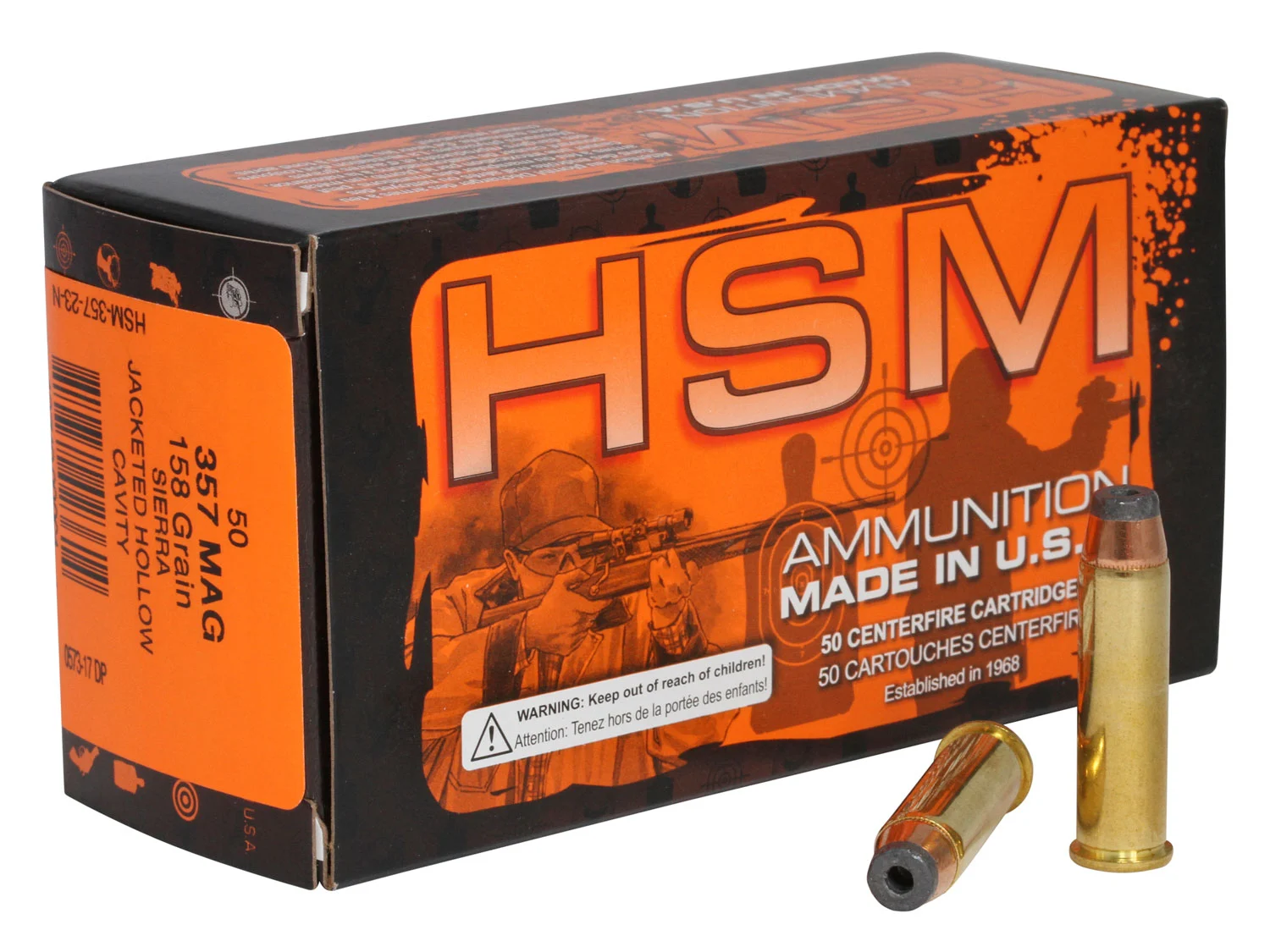 HSM .357 Magnum 158gr Brass – 50rd