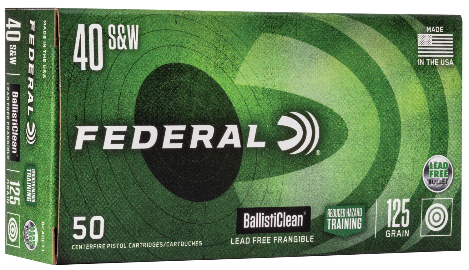 Federal .40 S&W 125gr Brass – 50rd