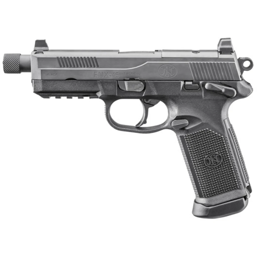 FN FNX-45T Tactical Pistol 45 ACP 5.3 in. Black w/Threaded Barrel 15 rd.
