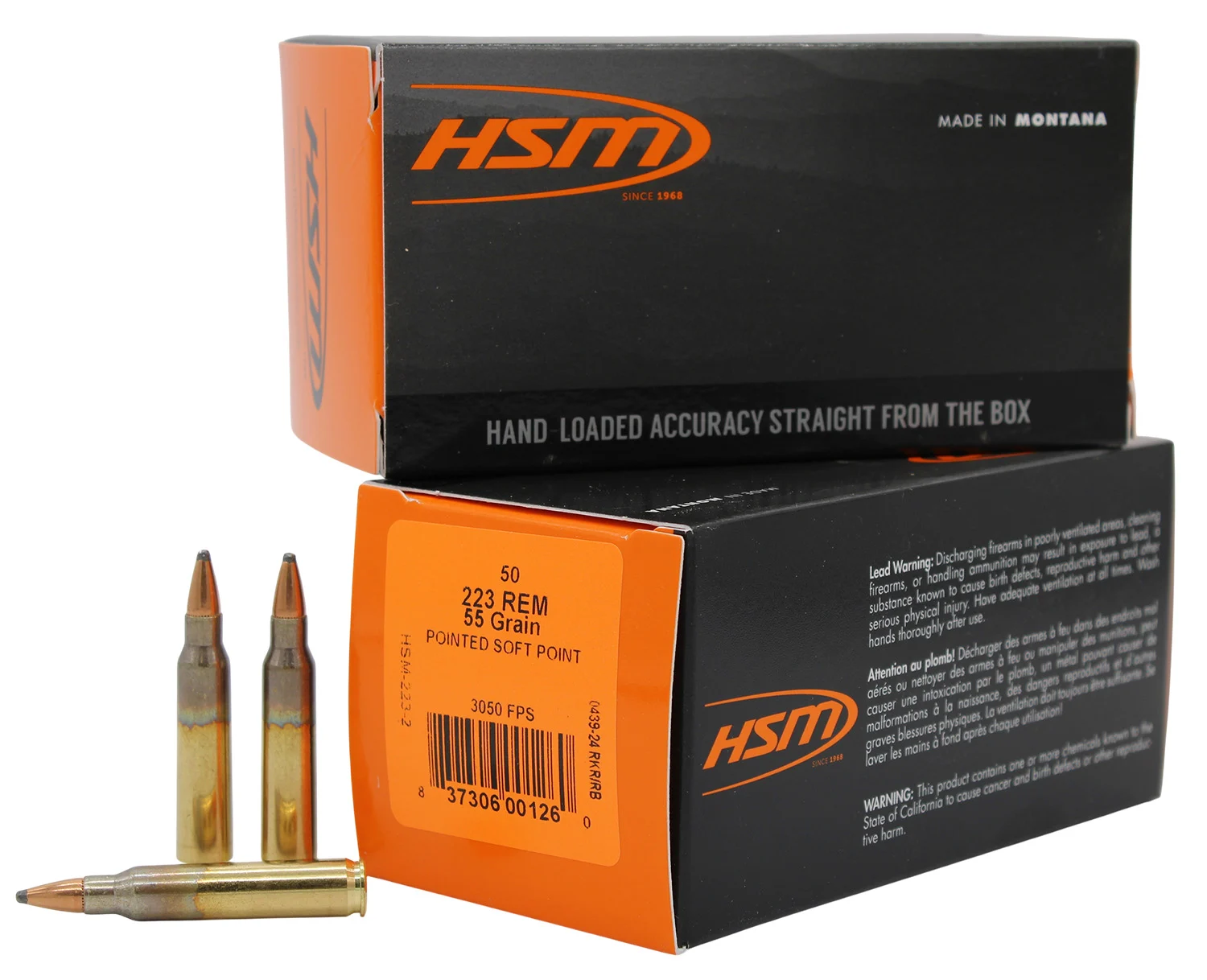 HSM .223 Remington 55gr Brass – 50rd