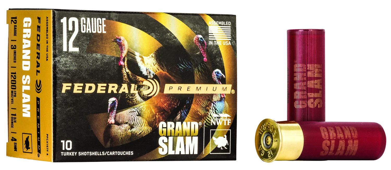 FEDERAL Pfcx157f4 Premium Grand Slam 12gauge 3" 1 3/4oz 4shot 10 Per Box/25 Case