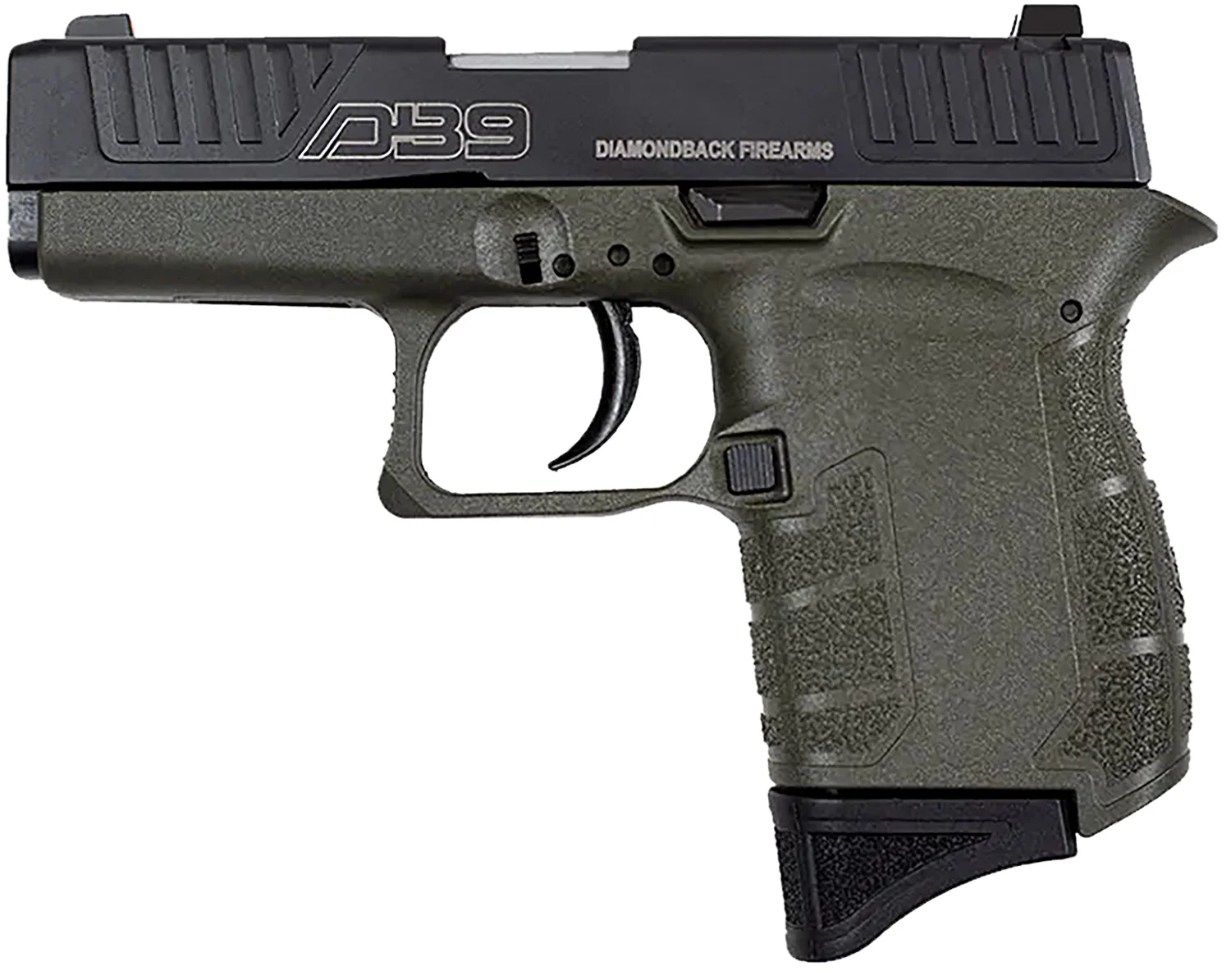 DIAMONDBACK Db0200p101 Db9 Gen4 Micro-compact Frame 9mm Luger 6+1, 3.10" Stainless Steel Barrel, Black Nitride Serrated Stainless Steel Slide, Od Green Polymer Frame & Grip