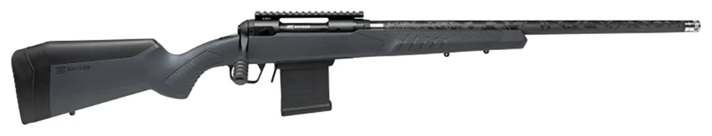 Savage Arms 57939 110 Carbon Tactical Full Size 6.5 Creedmoor 10+1 22" Carbon Fiber Threaded Barrel, Matte Black Picatinny Rail Carbon Steel Receiver, Adj AccuStock Gray Synthetic Stock, Right Hand