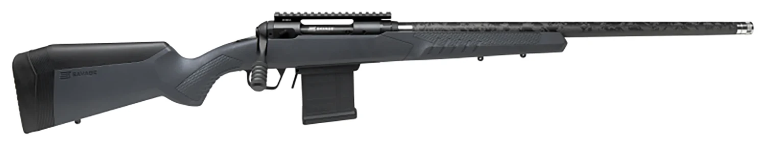 SAVAGE Arms 57939 110 Carbon Tactical Full Size 6.5 Creedmoor 10+1 22" Carbon Fiber Threaded Barrel, Matte Black Picatinny Rail Carbon Steel Receiver, Adj Accustock Gray Synthetic Stock, Right Hand