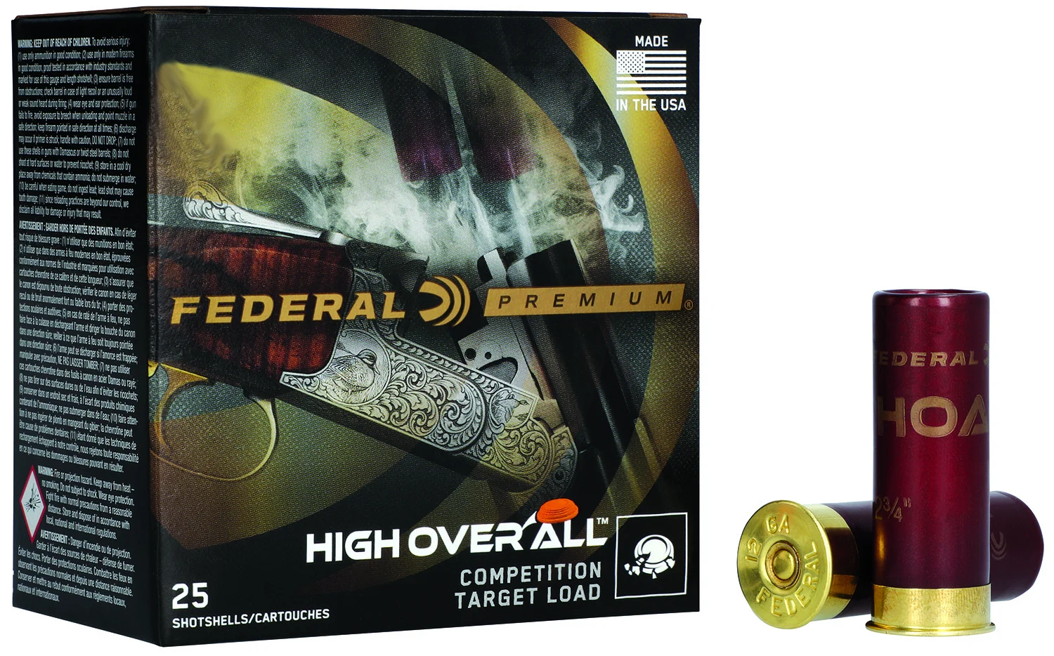 FEDERAL Hoa12hc185 Premium High Over All 12gauge 2.75" 1oz 8.5shot 25 Per Box/10 Case