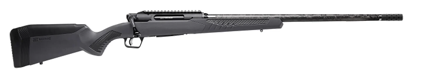 SAVAGE Arms 57901 Impulse Mountain Hunter 7mm Rem 3+1 24" Carbon Fiber Threaded Barrel, Black Aluminum Receiver W/picatinny Rail, Gray Accustock Synthetic Stock, Ambidextrous