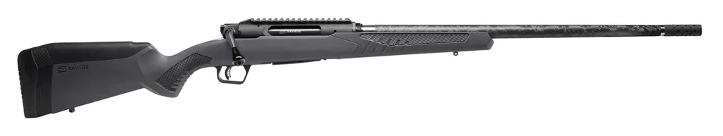 Savage Arms 57903 Impulse Mountain Hunter 300 PRC 3+1 24" Carbon Fiber Threaded Barrel, Black Aluminum Receiver w/Picatinny Rail, Gray AccuStock Synthetic Stock, Ambidextrous