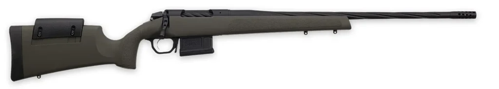 Weatherby 3WRXP270NR6B 307 Range XP 270 Win 5+1 24" Fluted Barrel, Black Barrel/Rec, OD Green Synthetic Stock with Adj. Cheek Rest, Accubrake Muzzle Brake, TriggerTech Trigger