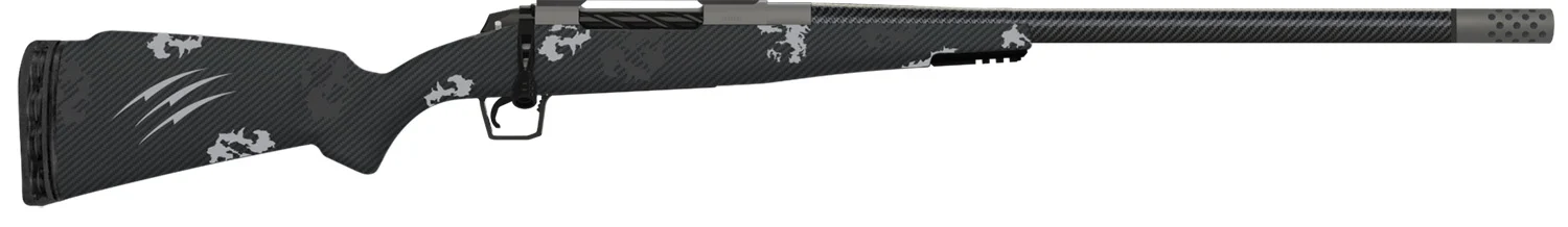 Fierce Firearms ROG7PRC24GP Carbon Rogue Full Size 7mm PRC 3+1 24" Hand Lapped/Match Grade Threaded Barrel, Glacier Cerakote Steel Receiver, Phantom Camo Fierce Rogue Carbon Fiber Stock