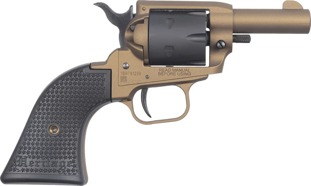 Heritage Mfg BK22A2 Barkeep  22 LR 6 Shot 2.68" Burnt Bronze Cerakote Barrel, Burnt Bronze Cerakote w/Black Accents Frame, Black Cerakote Cylinder, Black Star Polymer Grip