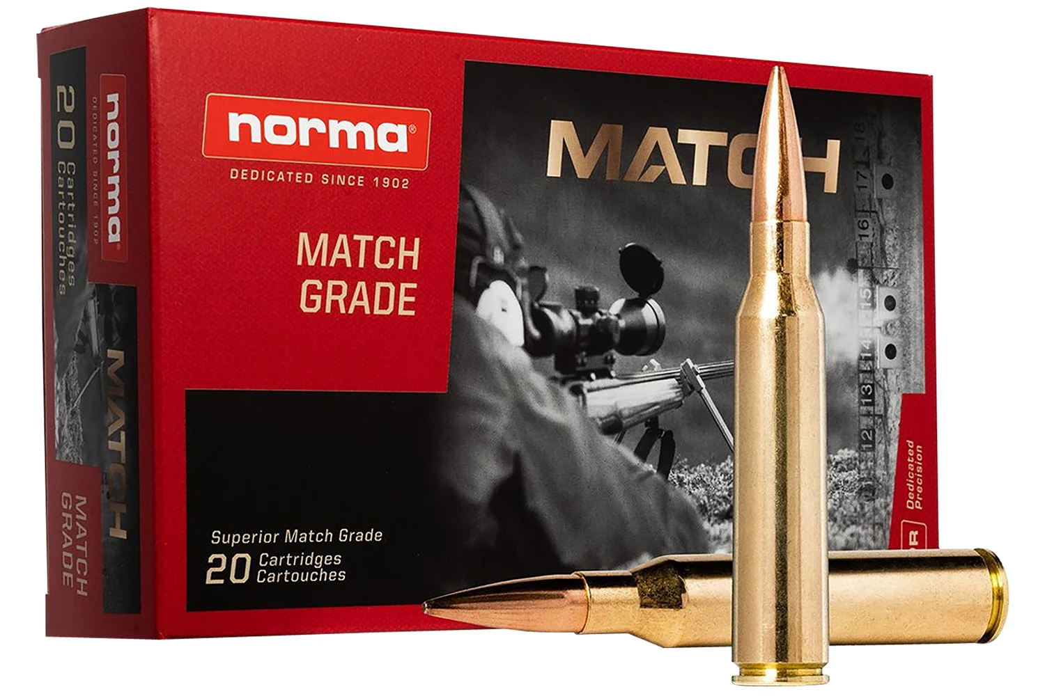 Norma .338 Lapua 250gr BTHP Brass – 20rd