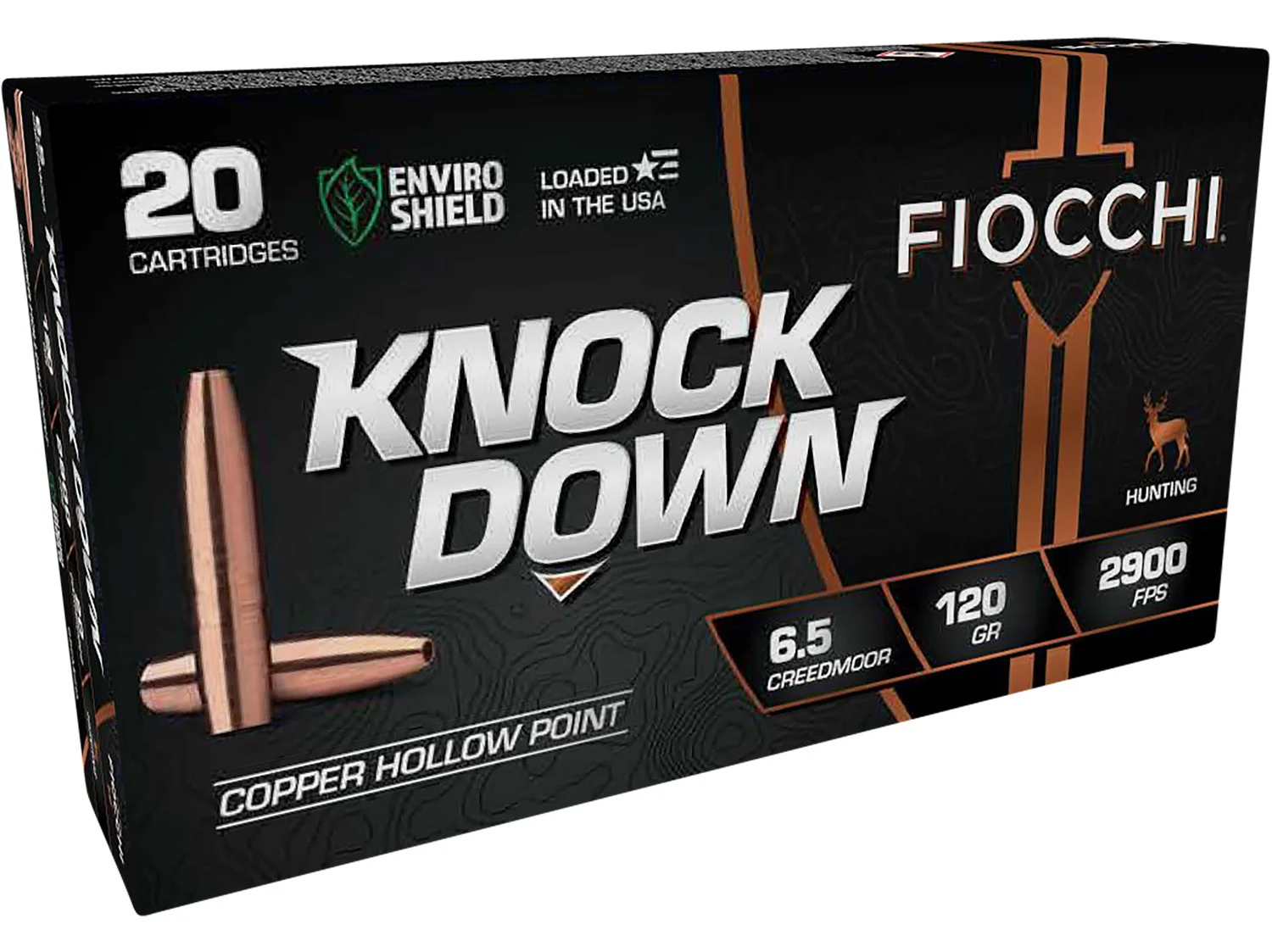Fiocchi 6.5 Creedmoor 120gr HOLLOW POINT Copper – 20rd