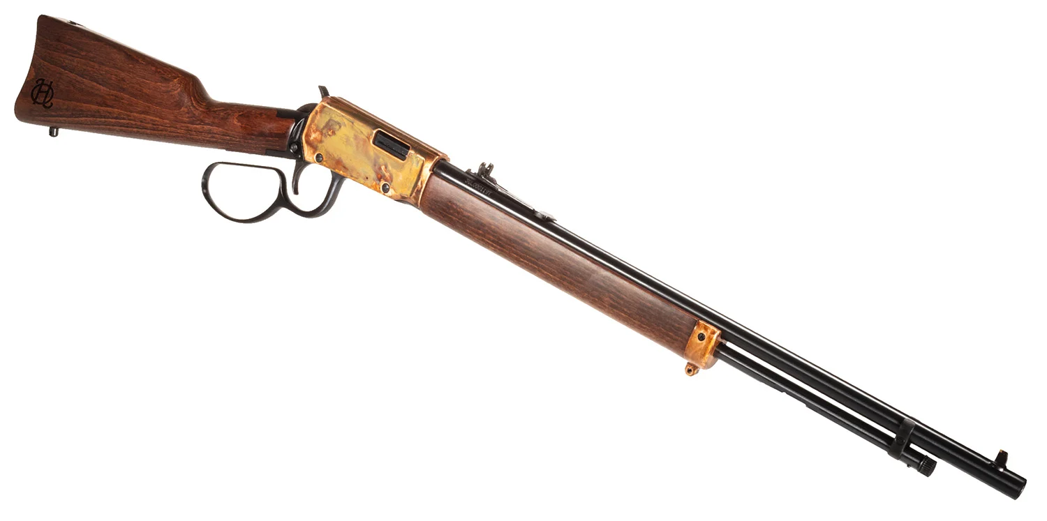 Heritage Mfg STR22LCH20 Settler 22 LR 15+1 20" Black Oxide Barrel, Color Case Hardened Rec, Light Stained Walnut Furniture, Buckhorn Sights