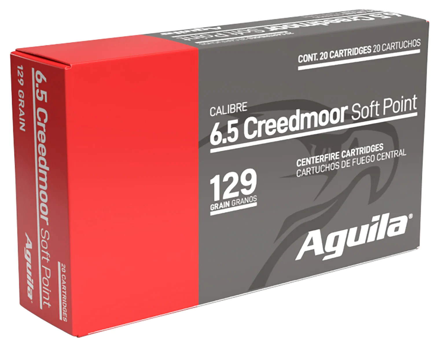AGUILA 81489ag 6.5creedmoor 129gr Interlock Boat Tail Soft Point 20 Per Box/10 Case