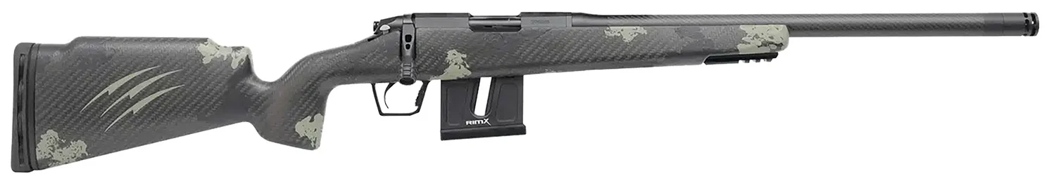 Fierce Firearms FRR17HMR18BF Carbon Razor 17 HMR 10+1 18" Black Cerakote C3 Carbon Fiber Threaded Barrel, Black Cerakote Drilled & Tapped Steel Receiver, LR Raised Negative Comb Forest Camo Carbon Fib