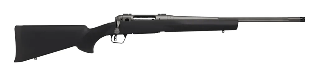 Savage Arms 58270 110 Trail Hunter Lite Full Size 308 Win 4+1 20"  Fluted/Threaded Barrel, Drilled & Tapped Steel Receiver, Black Fixed Synthetic Stock