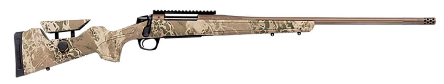 CVA Cr3960 Cascade Long Range Hunter Full Size 7mm Rem Mag 24" Smoked Bronze Cerakote Steel Threaded Barrel, Realtree Hillside Synthetic Stock