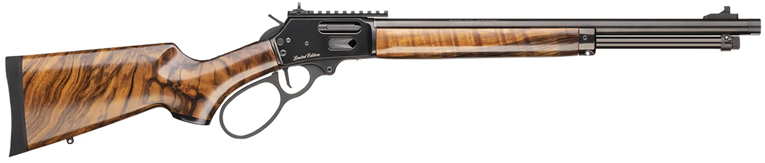 Smith & Wesson 14079 1854 44 Rem Mag 9+1 19.25" Black PVD Threaded Barrel, Black PVD Picatinny Rail Stainless Steel Receiver, Fixed Satin Walnut Stock, Large Loop