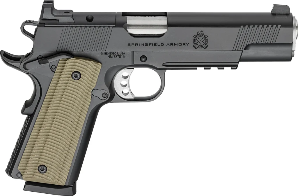 Springfield Armory PO9229AOS 1911 Operator 9mm 8+1 5" Black Cerakote Optic Ready Carbon Steel Slide Black Cerakote VZ G10 Grip