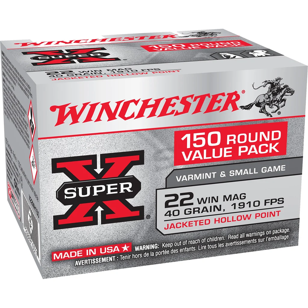 Winchester .22 WMR 40gr JHP Brass – 20rd