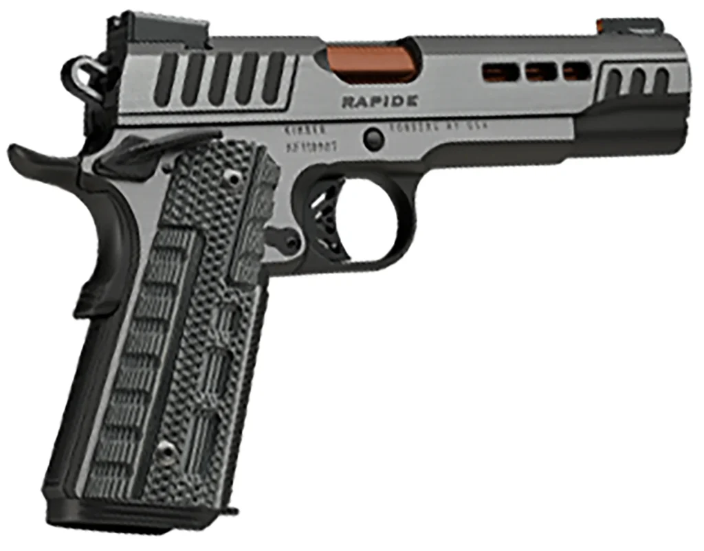 Kimber Mfg.,inc 3000432 Rapide Dusk 10mm Auto 8+1 5" Rose Copper Steel Barrel, Black KimPro II Lightening Cut/Serrated Stainless Steel Slide, Black KimPro II Steel Frame w/Beavertail Black, G10 Grip