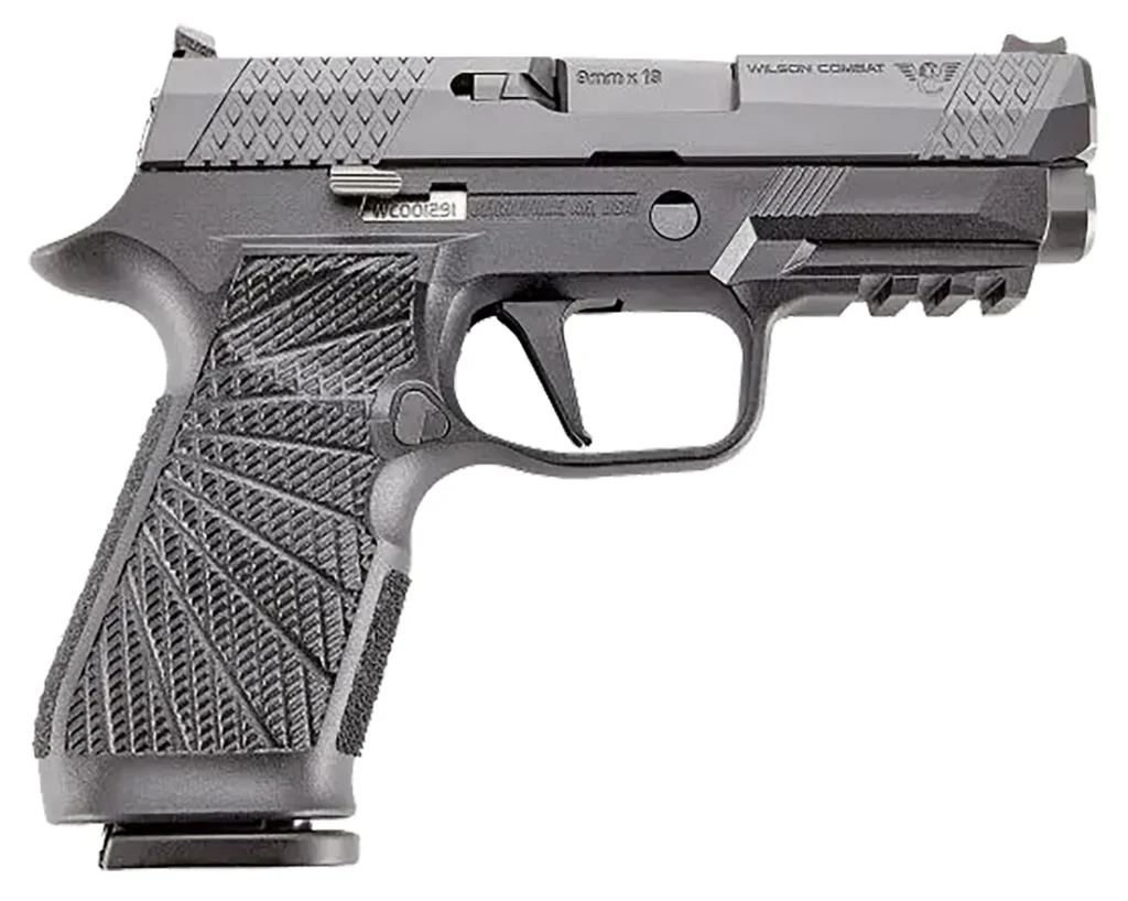 Wilson Combat SIGWCP320C9BATS P320 Carry 9mm 3.90" Black DLC Serrated Stainless Steel Slide
