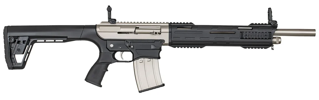SDS Imports 21000102 TAR 12MP  12 Gauge 3" 5rd 18.50" Nickel Marine Benelli/Mobil Polymer Stock