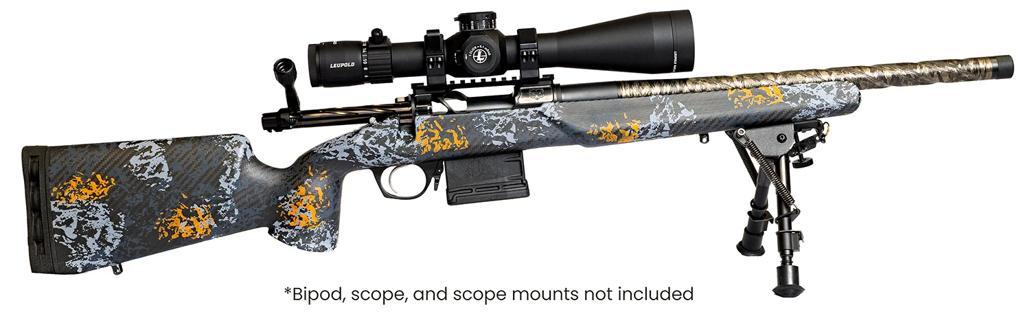 Iota Outdoors RF010A122214C18 Venatic Carbon 6.5 PRC 22" Fluted Threaded Barrel, Drilled & Tapped Receiver, Arca Rail Forend, Iota EKO Carbon Fiber Stock