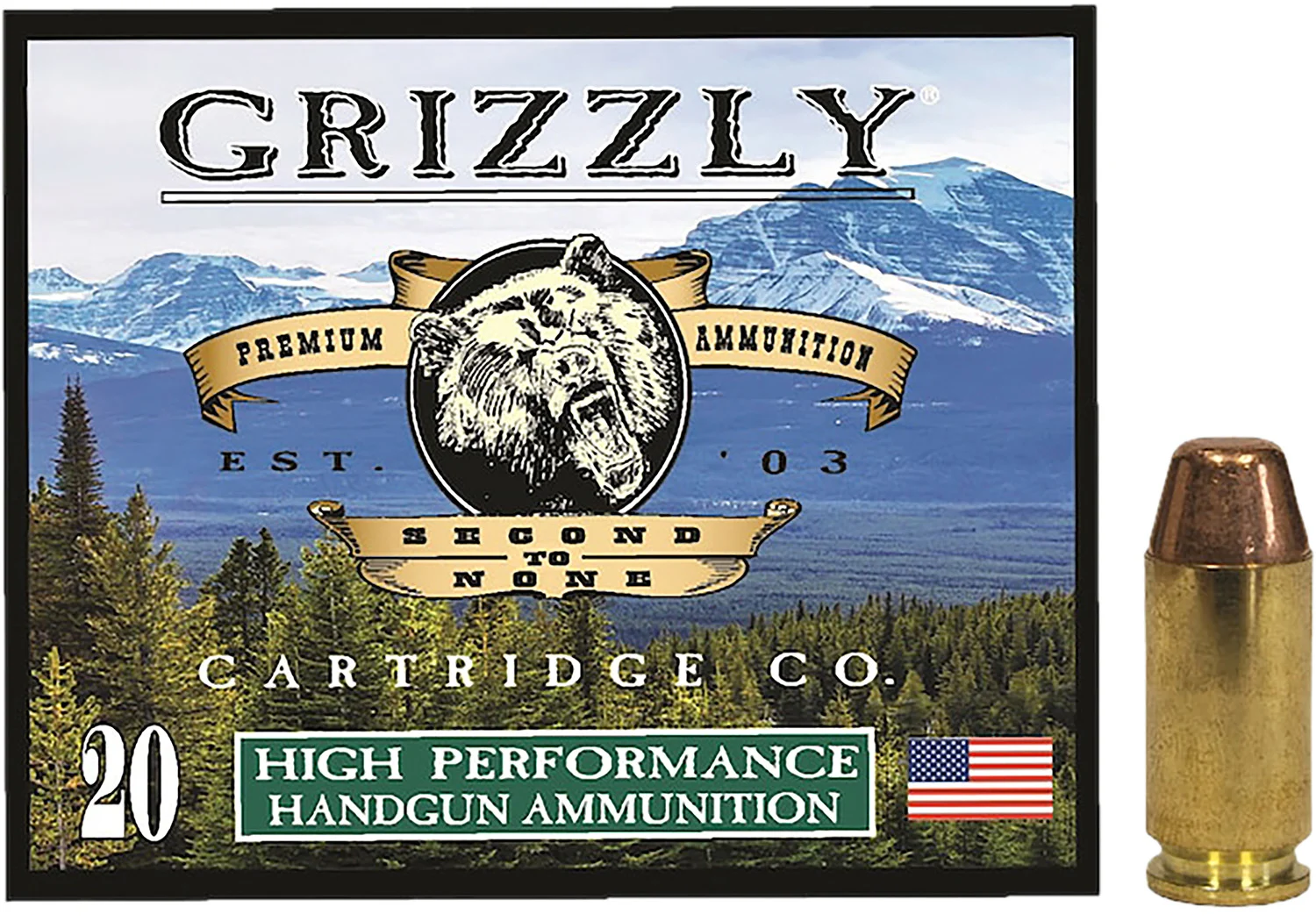 grizzly-ammo .40 S&W 200gr – 20rd