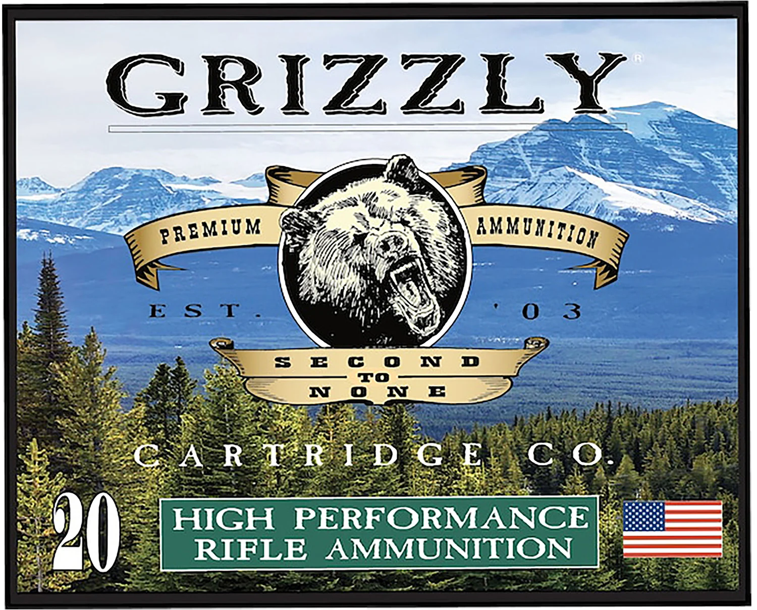 Grizzly-Ammo .45-70 Government 410gr FULL METAL JACKET FLAT POINT – 20rd