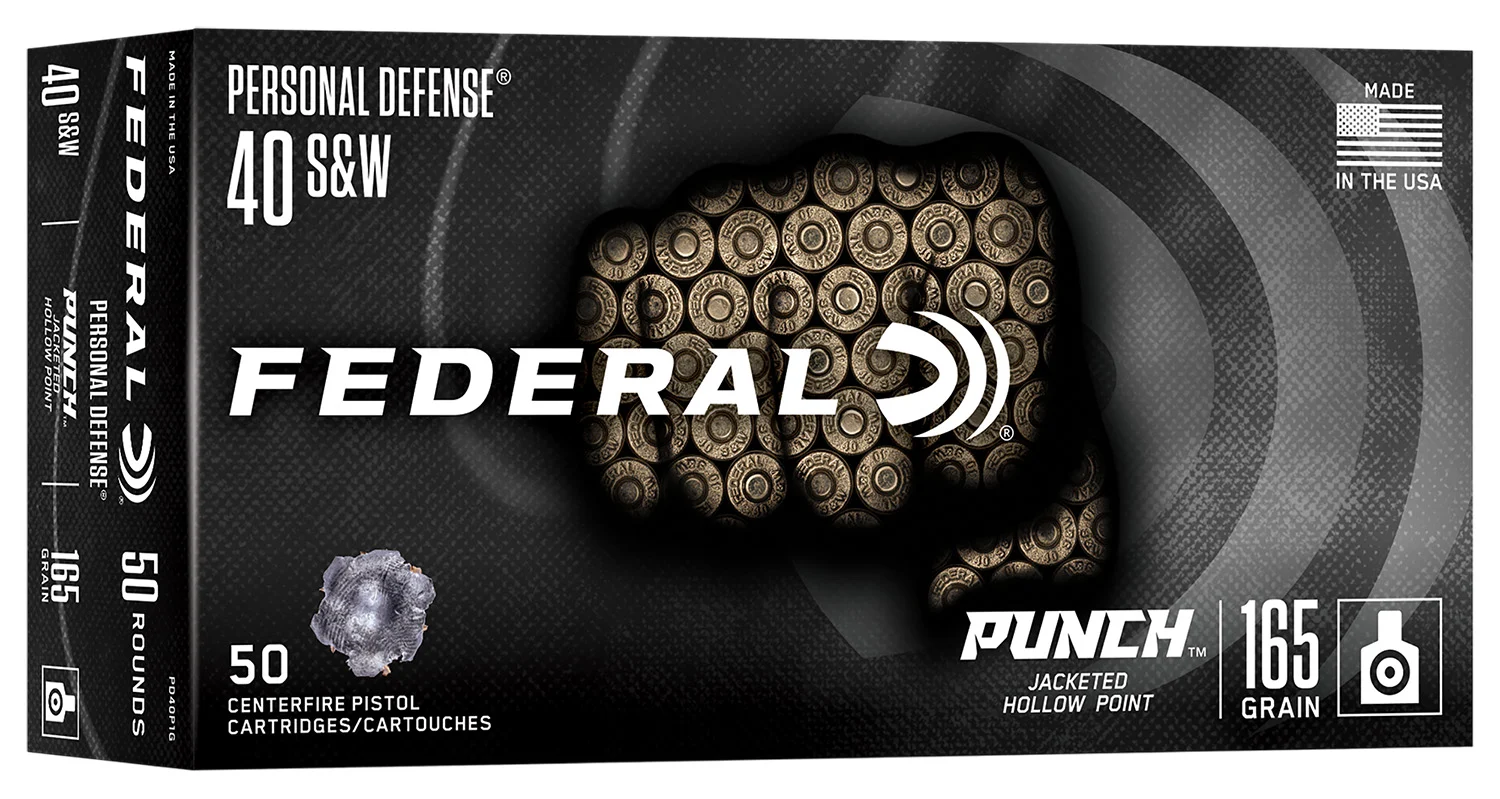 Federal .40 S&W 165gr JHP Brass – 50rd