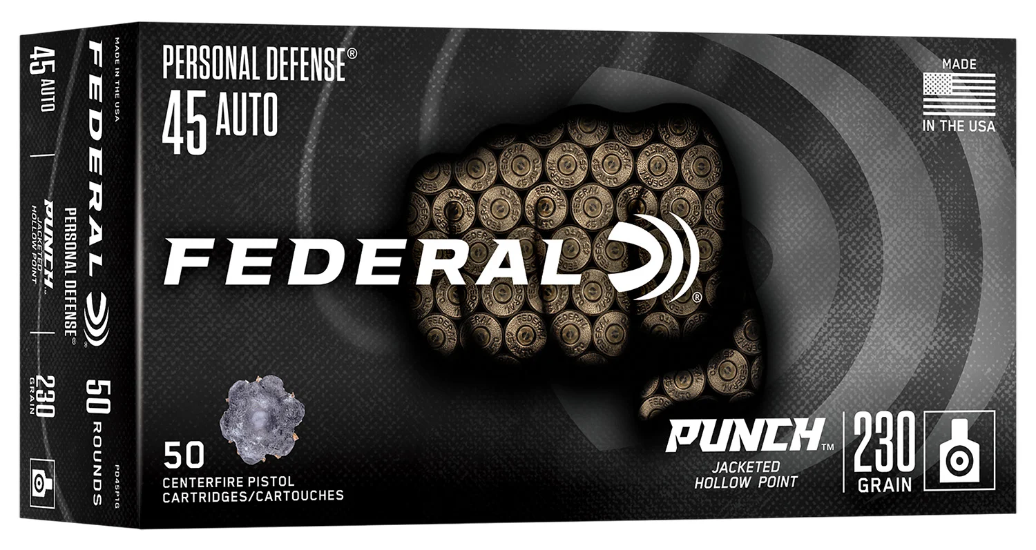 Federal .45 ACP 230gr JHP Brass – 50rd