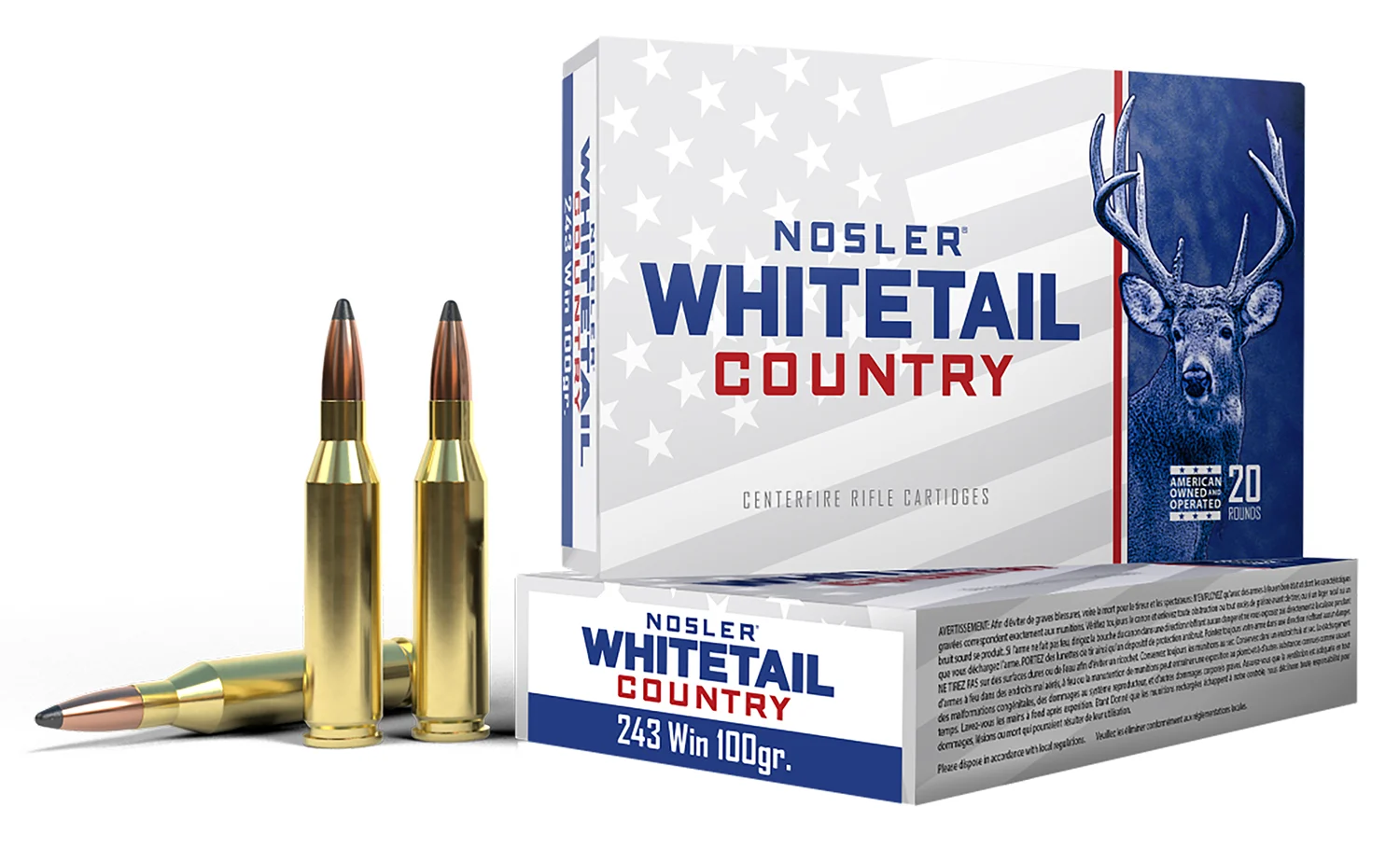 Nosler .243 Winchester 100gr SP Brass – 20rd