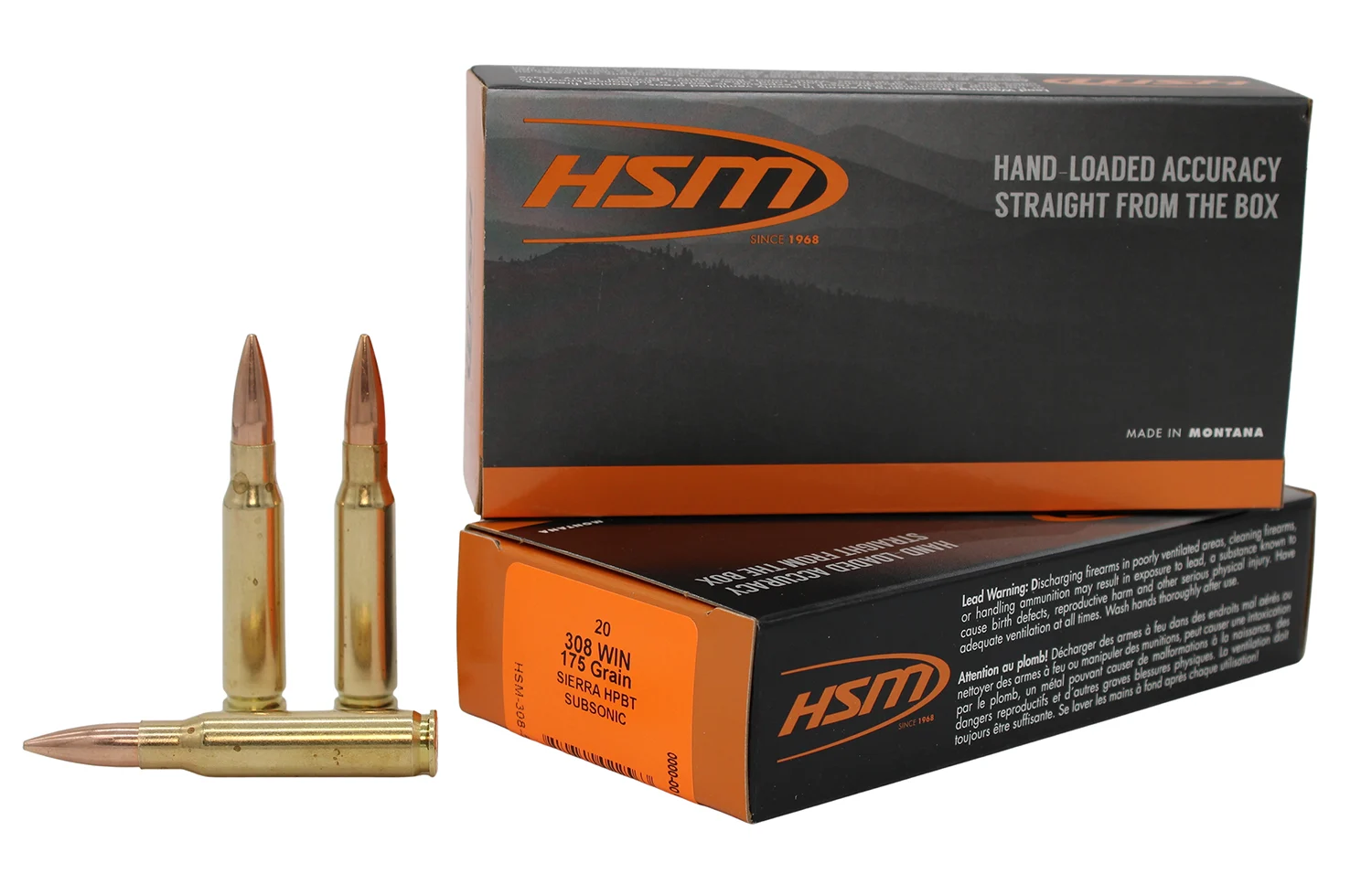 hsm .308 Winchester 175gr SUBSONIC – 20rd