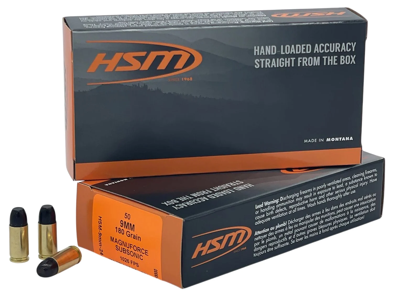 HSM 9mm Luger 180gr SUBSONIC N/A – 50rd