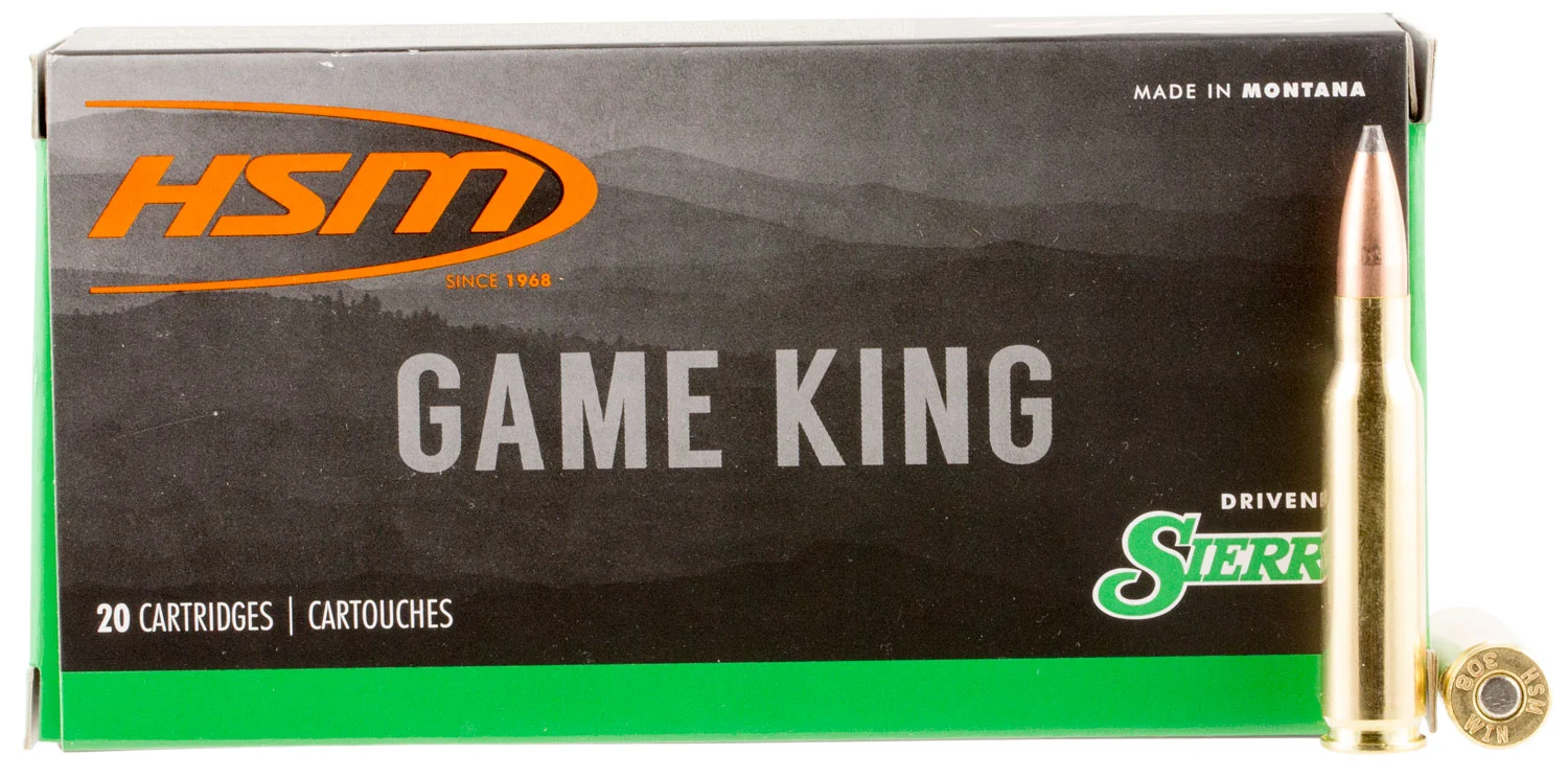 HSM .308 Winchester 150gr GAMEKING Brass – 20rd