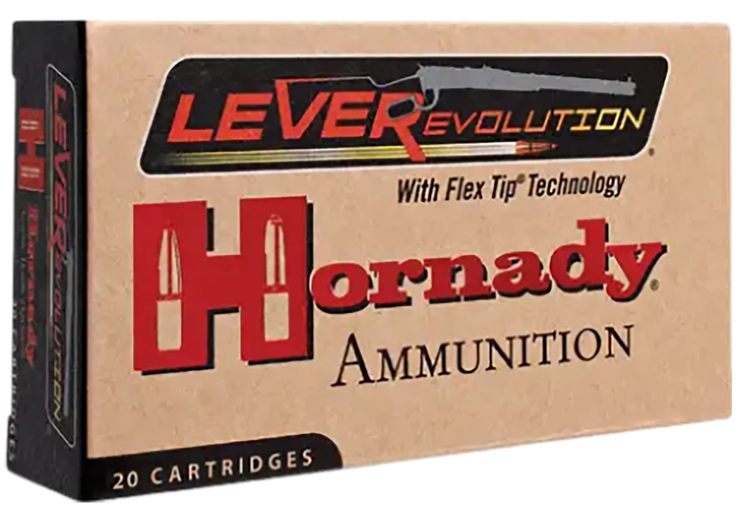 HORNADY 82747 Leverevolution 45-70gov 325gr Flex Tip Expanding 20 Per Box/10 Case