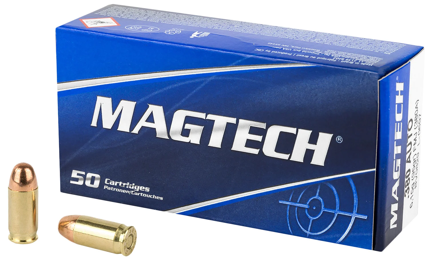 MAGTECH 380a Range/training 380acp 95gr Full Metal Jacket 50 Per Box/20 Case
