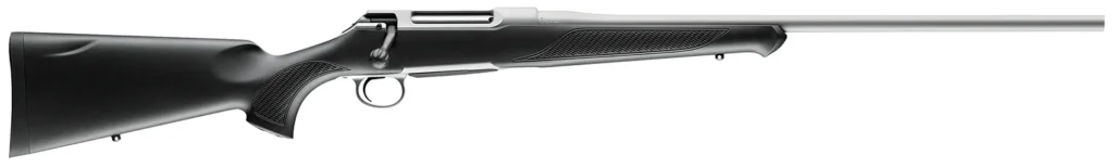 Sauer S1SX65P 100 Silver XT Full Size 6.5 PRC 4+1 22" Stainless Steel Cerakote Barrel, Stainless Cerakote Drilled & Tapped Steel Receiver, Black Max Synthetic Stock