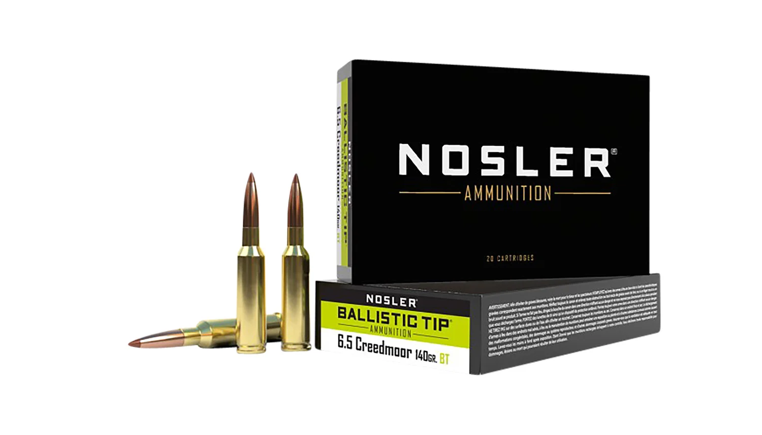 Nosler 40064 Ballistic Tip 6.5Creedmoor 140gr Spitzer Ballistic Tip 20 Per Box/10 Case