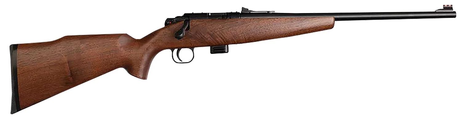 CRICKETT Ksa20411 Model 722 Sporter Compact Youth 22 Lr 7+1 16.25" Blued Barrel & Receiver, Fixed Front/adjustable Rear Sights, Walnut Stock W/13.5" Lop, Rebounding Firing Pin Safety