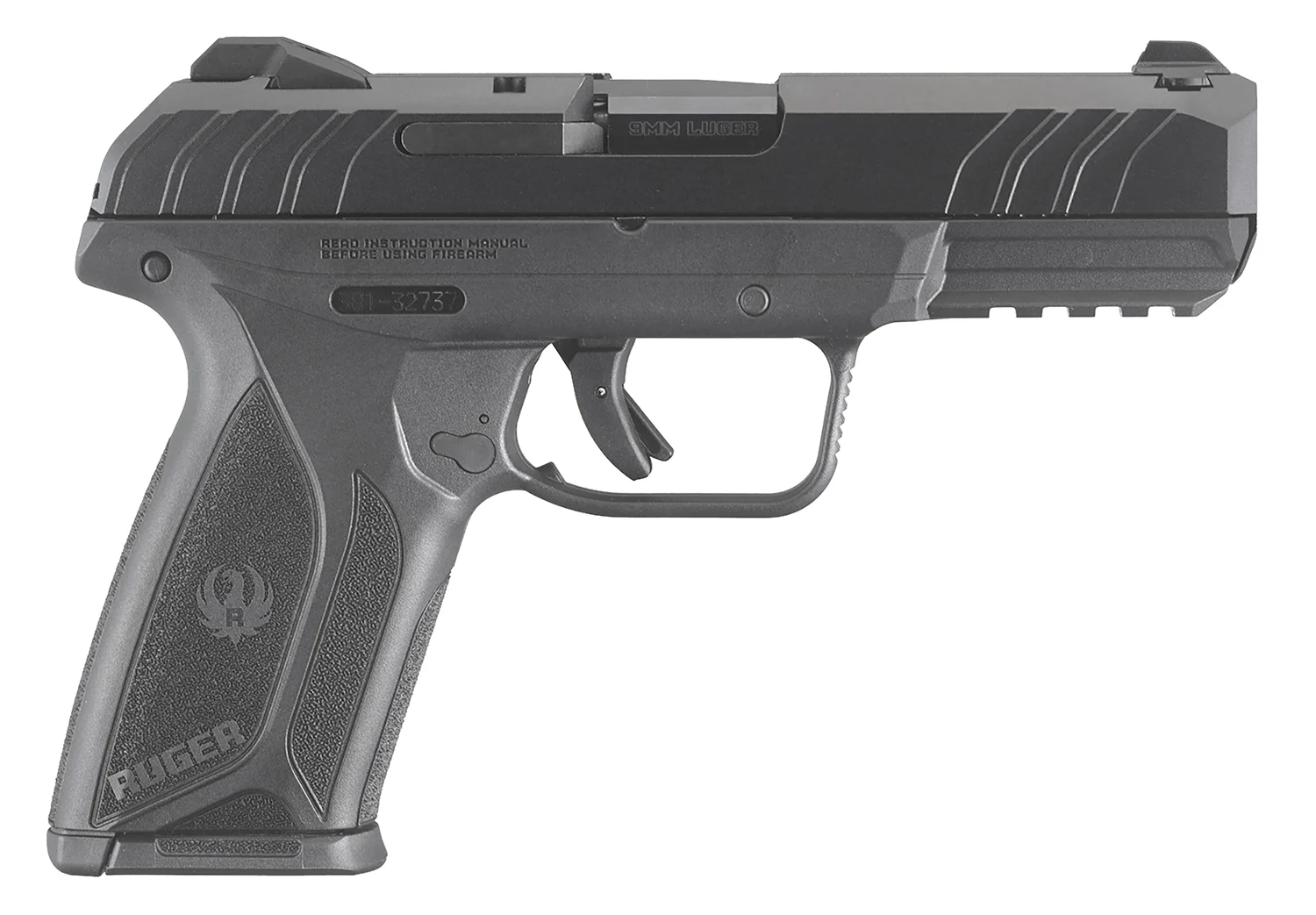 Ruger 3811 Security-9 9mm Luger 10+1 4" Black Steel Barrel, Black Oxide Serrated Steel Slide, Black Polymer Frame w/Picatinny Rail, Black Polymer Grip