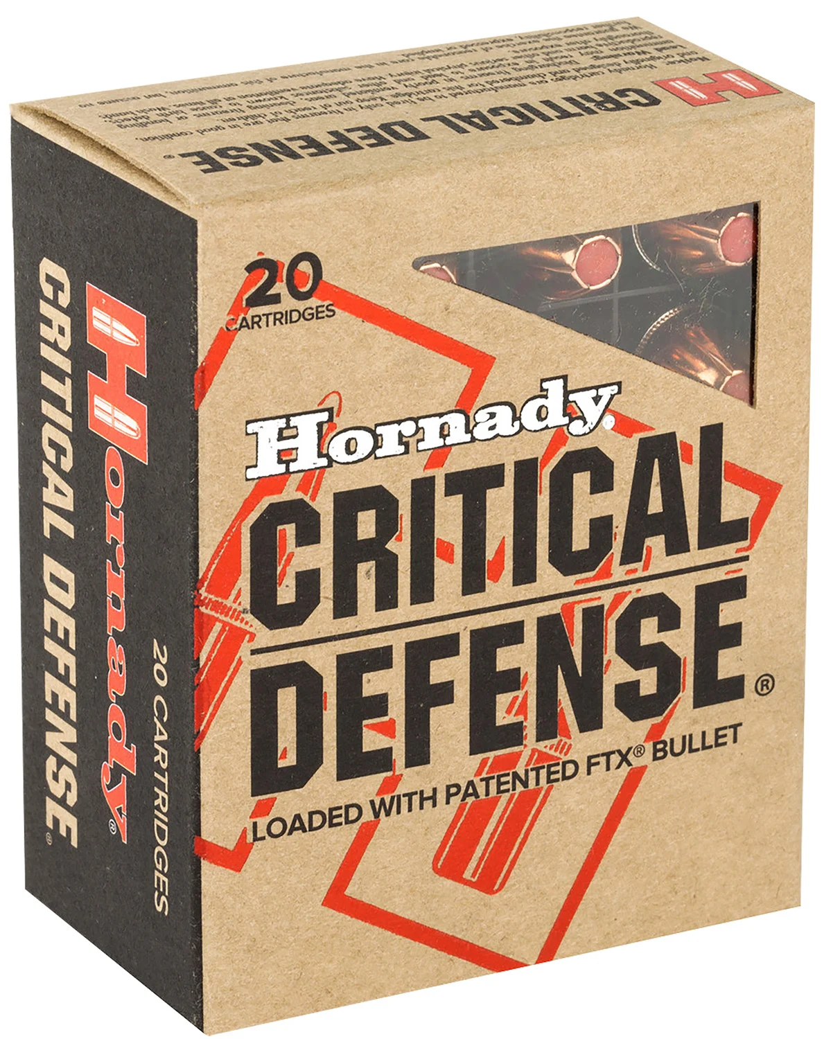 Hornady .45 ACP 185gr CRITICAL DEFENSE Brass – 20rd